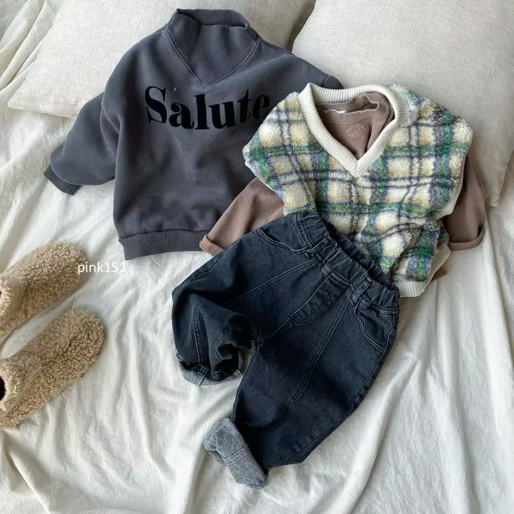 Pink151 - Korean Children Fashion - #designkidswear - Pogny Check Vest - 5