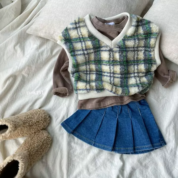 Pink151 - Korean Children Fashion - #discoveringself - Pogny Check Vest - 6