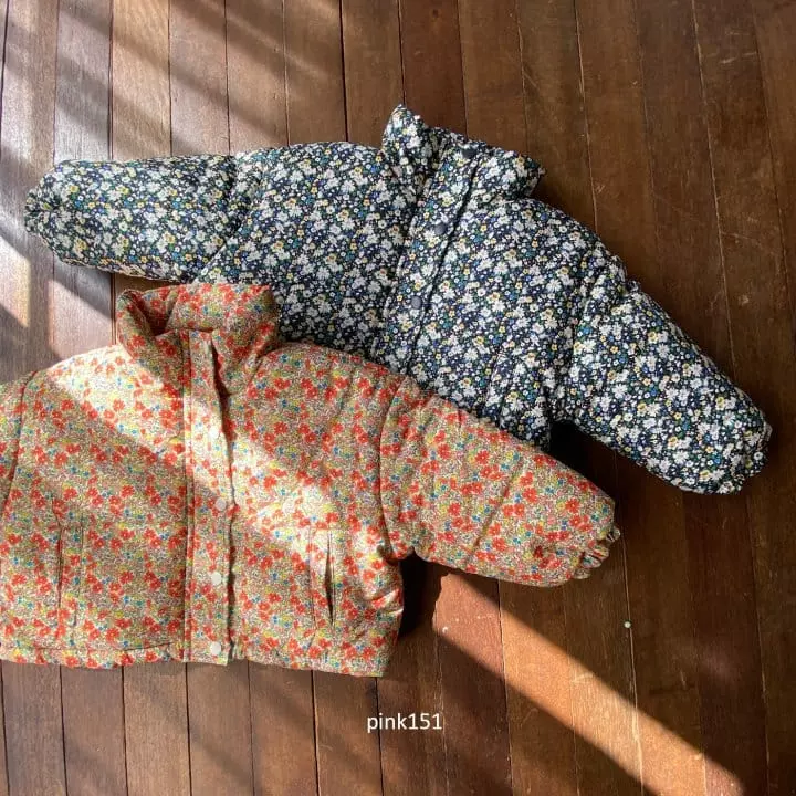 Pink151 - Korean Children Fashion - #kidzfashiontrend - Flower Crop Padding Jacket - 9