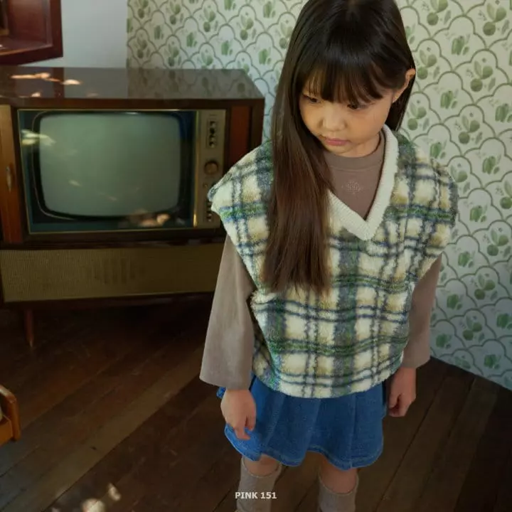 Pink151 - Korean Children Fashion - #littlefashionista - Fleece Pleats Denim Skirt - 3