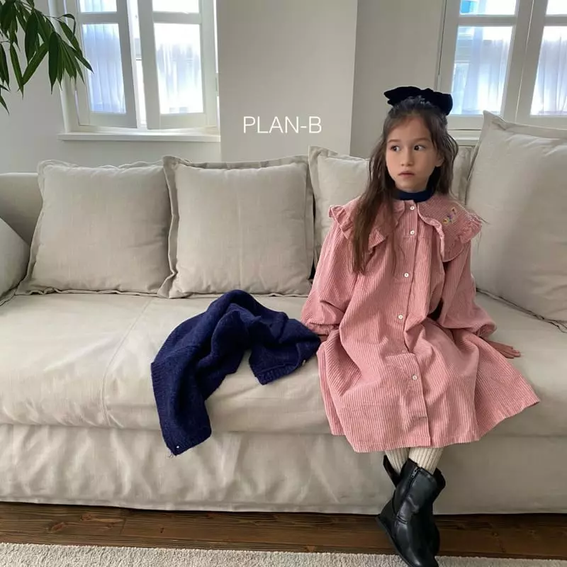 Plan B - Korean Children Fashion - #childofig - Big Rib Embroidery One-piece