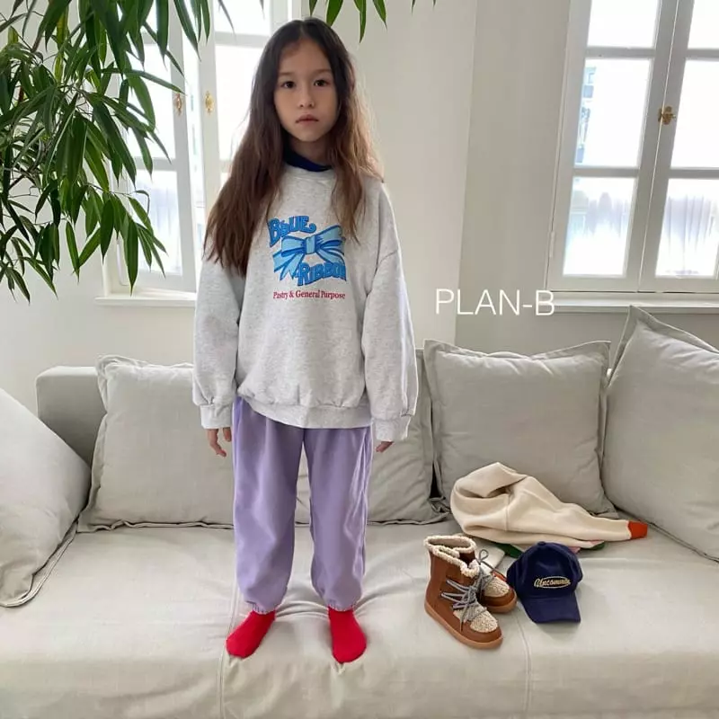 Plan B - Korean Children Fashion - #childofig - Blue Ribbon Sweatshirt - 8