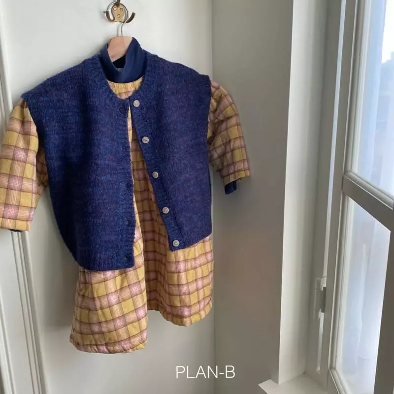Plan B - Korean Children Fashion - #childrensboutique - Check Bonding One-piece