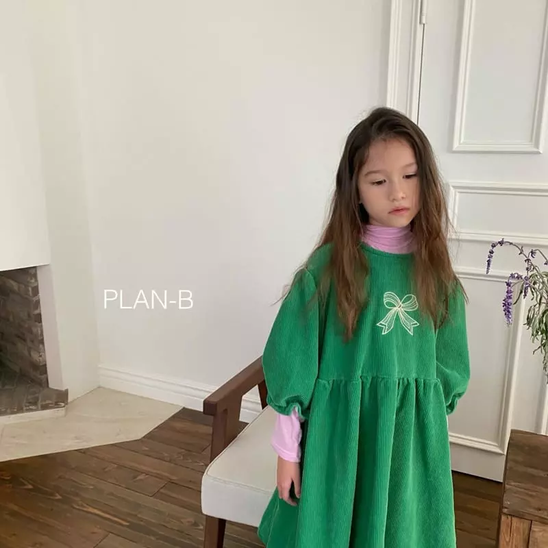Plan B - Korean Children Fashion - #childrensboutique - Ribbon Embrodiery One-piece - 4