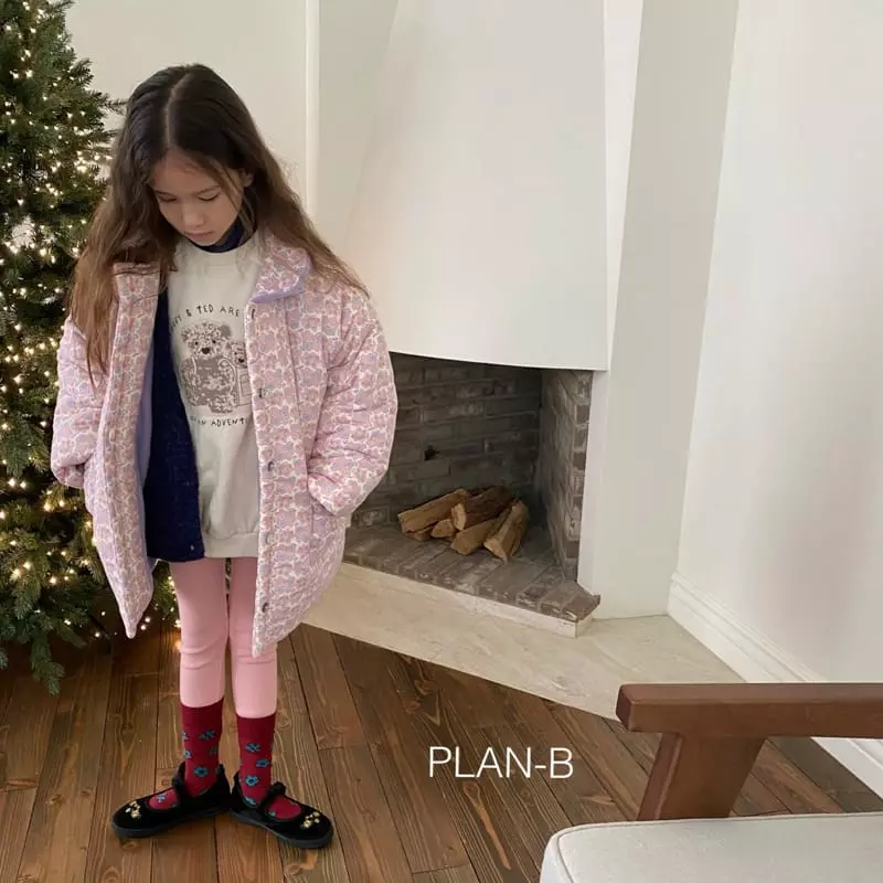 Plan B - Korean Children Fashion - #designkidswear - Circle Collar Flower Padding Jumper - 4