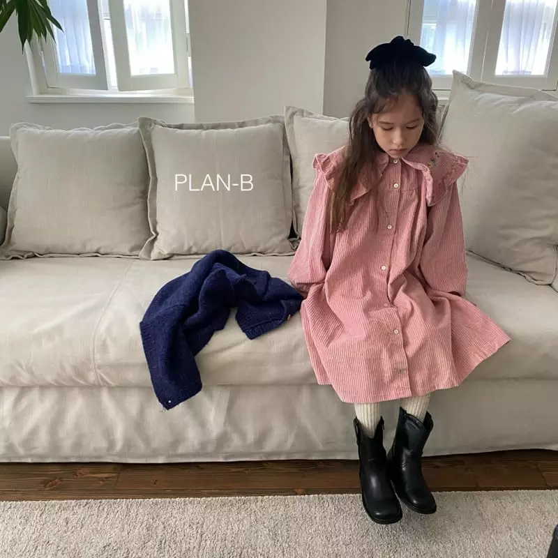 Plan B - Korean Children Fashion - #fashionkids - Big Rib Embroidery One-piece - 5