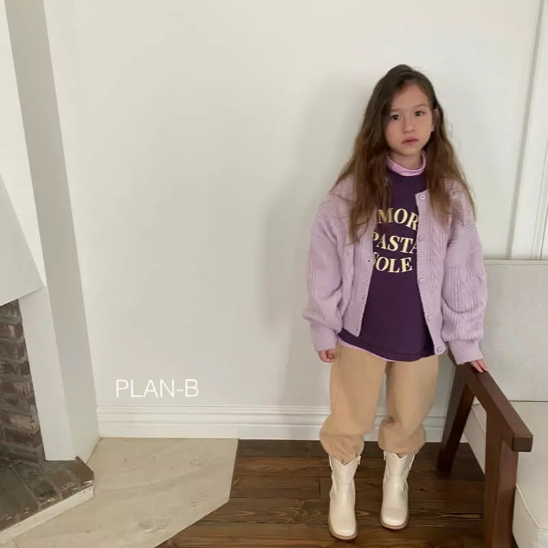 Plan B - Korean Children Fashion - #fashionkids - Pasta Fleece Tee - 9