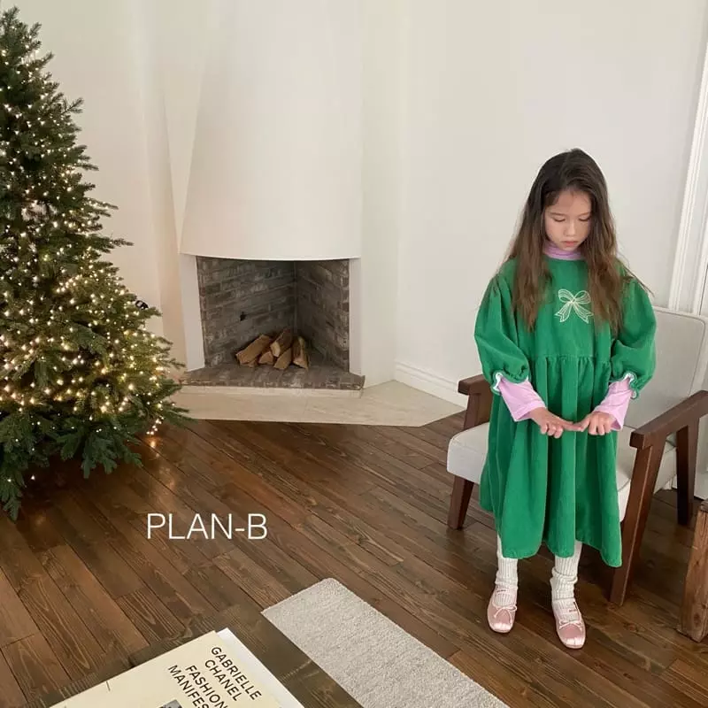 Plan B - Korean Children Fashion - #kidsshorts - Ribbon Embrodiery One-piece - 7
