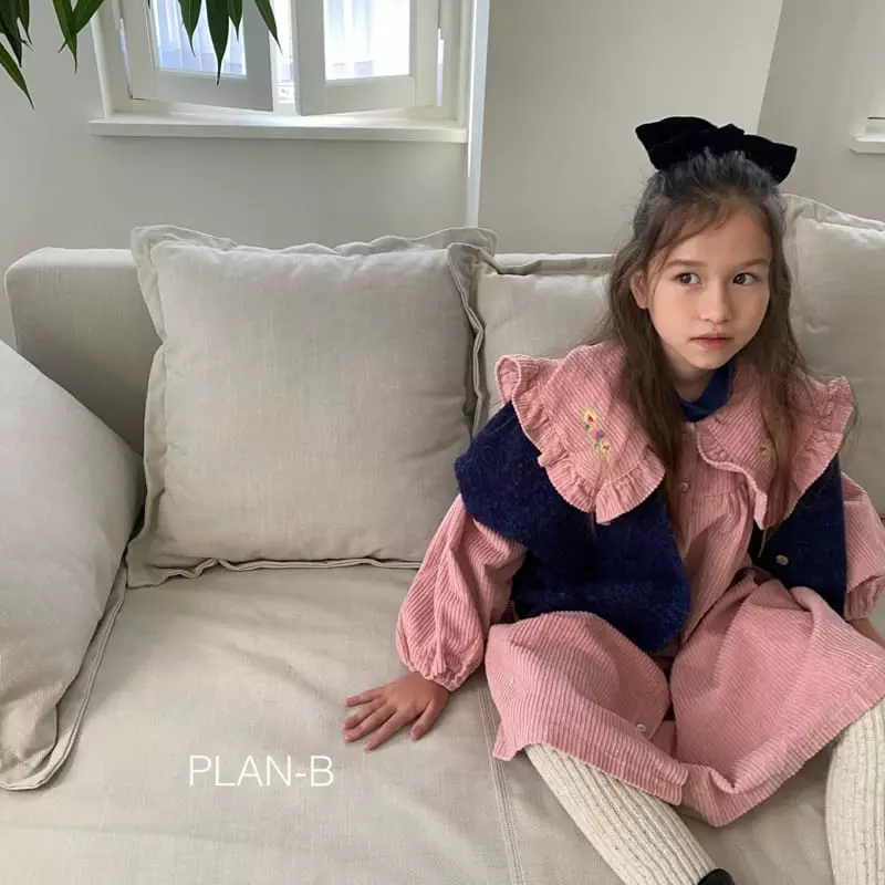 Plan B - Korean Children Fashion - #kidsshorts - Big Rib Embroidery One-piece - 6