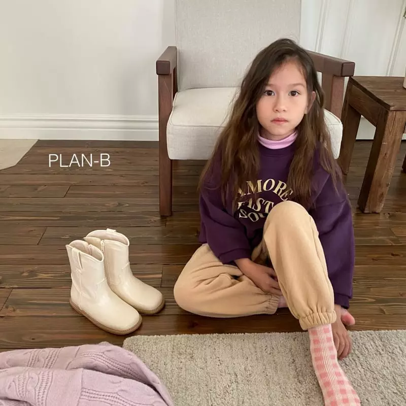 Plan B - Korean Children Fashion - #kidsshorts - Pasta Fleece Tee - 10