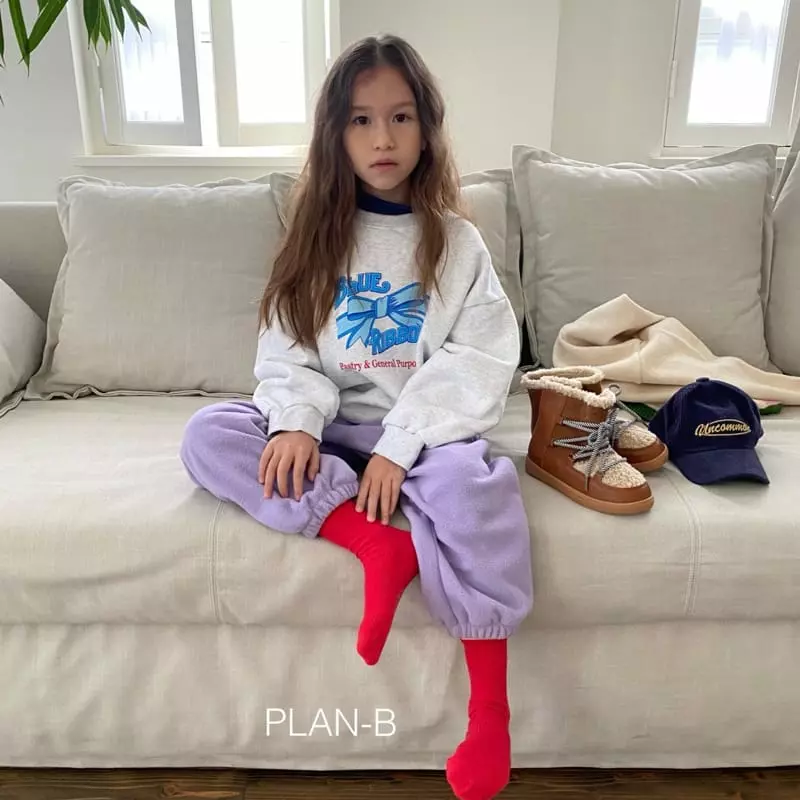 Plan B - Korean Children Fashion - #kidzfashiontrend - Blue Ribbon Sweatshirt