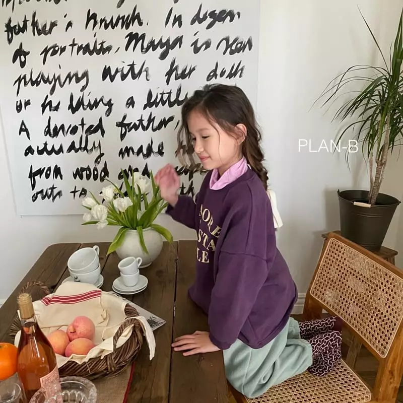Plan B - Korean Children Fashion - #kidzfashiontrend - Pasta Fleece Tee - 12
