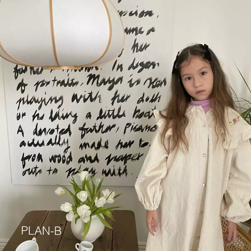 Plan B - Korean Children Fashion - #magicofchildhood - Big Rib Embroidery One-piece - 11
