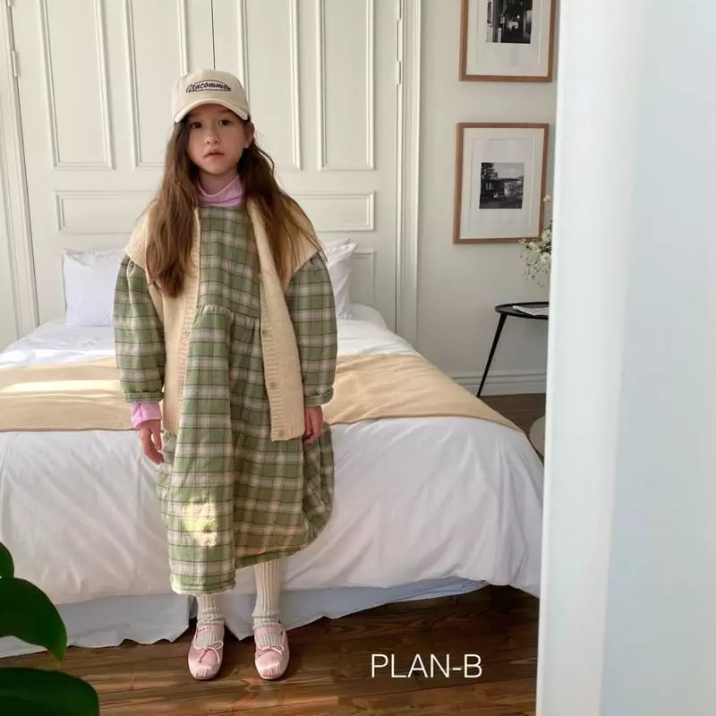 Plan B - Korean Children Fashion - #minifashionista - Check Bonding One-piece - 11