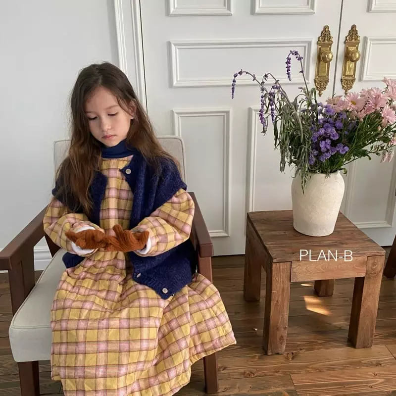 Plan B - Korean Children Fashion - #prettylittlegirls - Check Bonding One-piece - 12