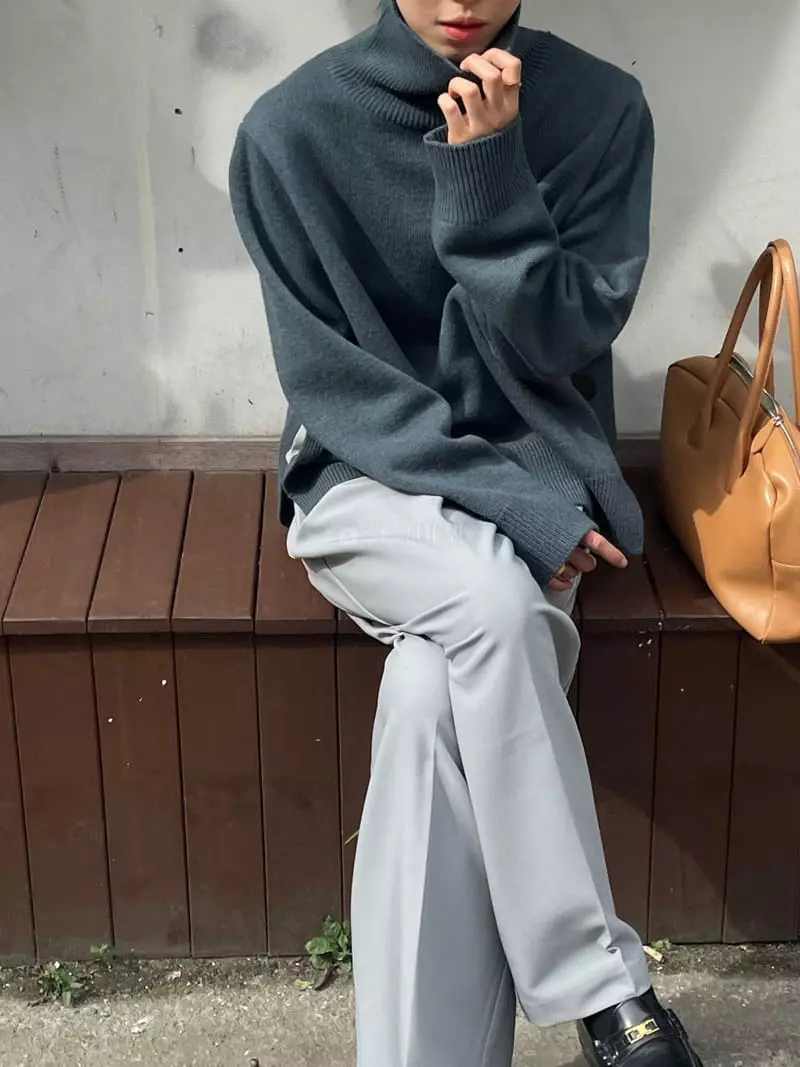 Plat - Korean Women Fashion - #momslook - Slit Tee - 11