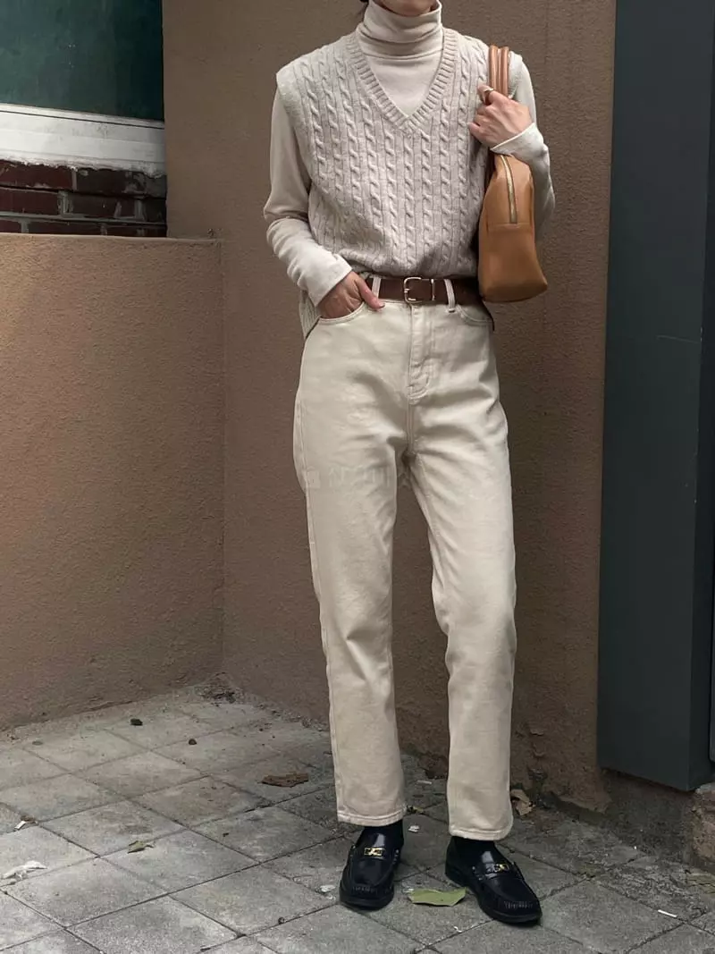 Plat - Korean Women Fashion - #momslook - Cream Pants - 12