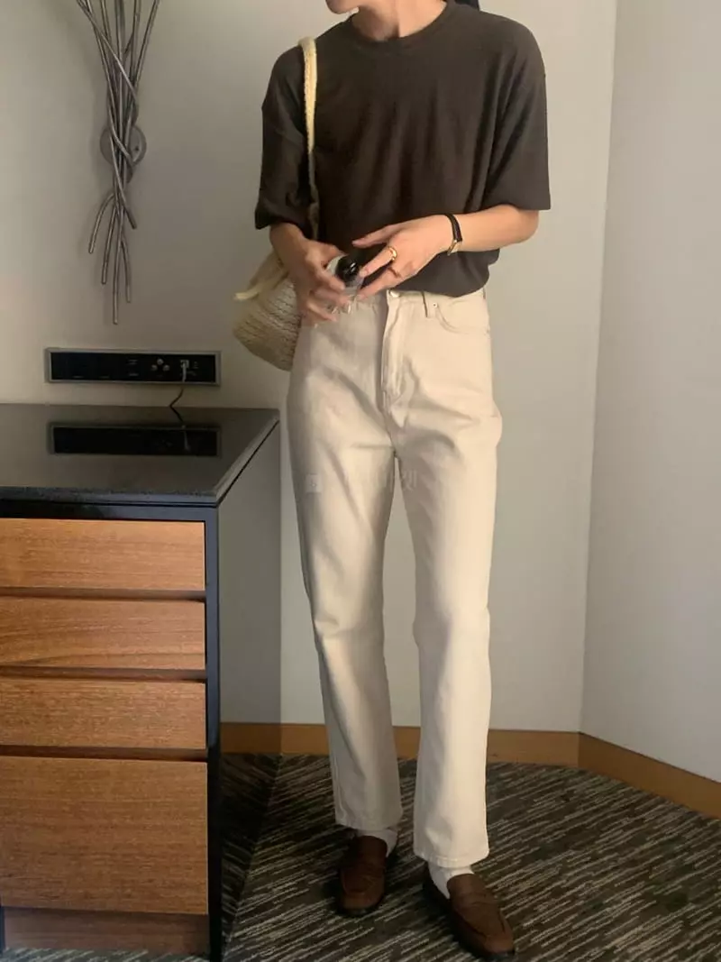 Plat - Korean Women Fashion - #momslook - Cream Pants - 2