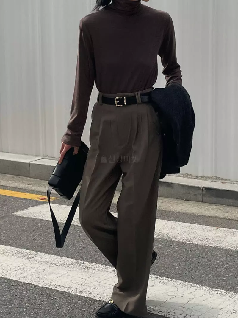Plat - Korean Women Fashion - #momslook - Angora Turtleneck Tee - 10