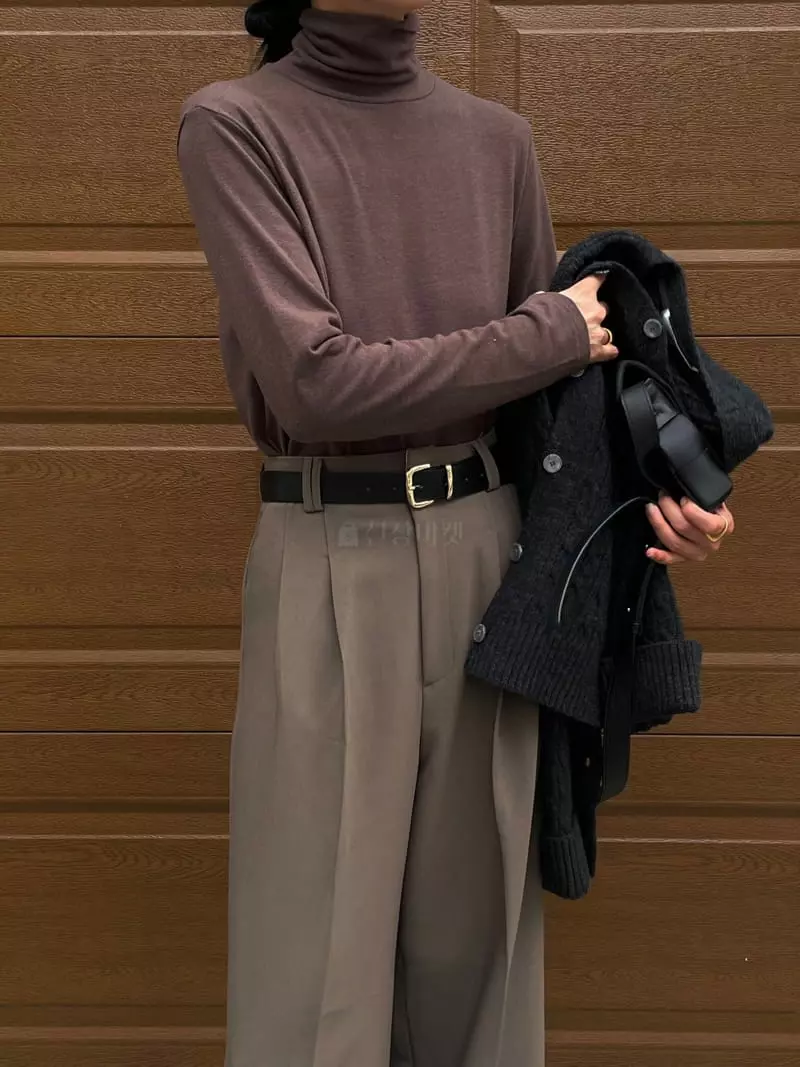 Plat - Korean Women Fashion - #momslook - Angora Turtleneck Tee - 11