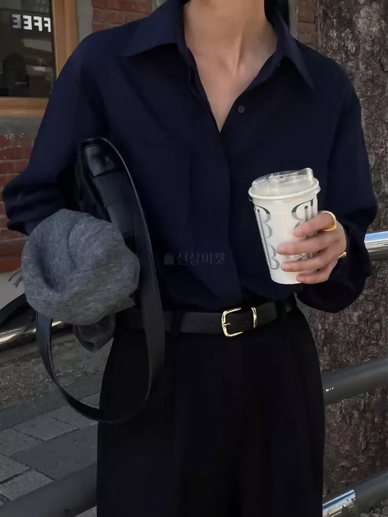 Plat - Korean Women Fashion - #momslook - Low Pocket Blouse
