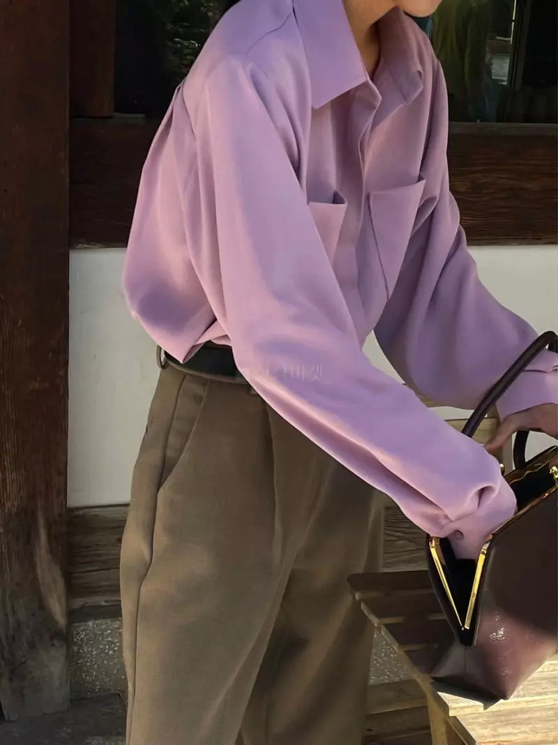Plat - Korean Women Fashion - #momslook - Low Pocket Blouse - 3