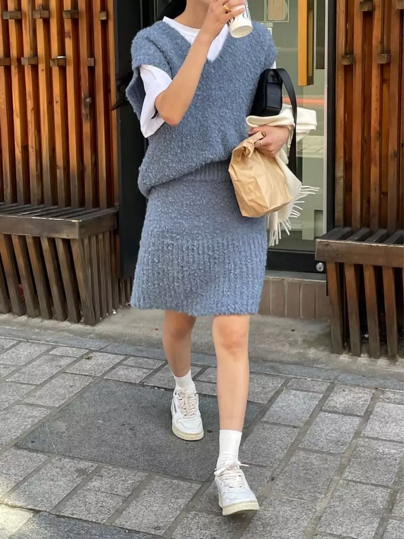 Plat - Korean Women Fashion - #vintageinspired - Alpaca Skirt - 11