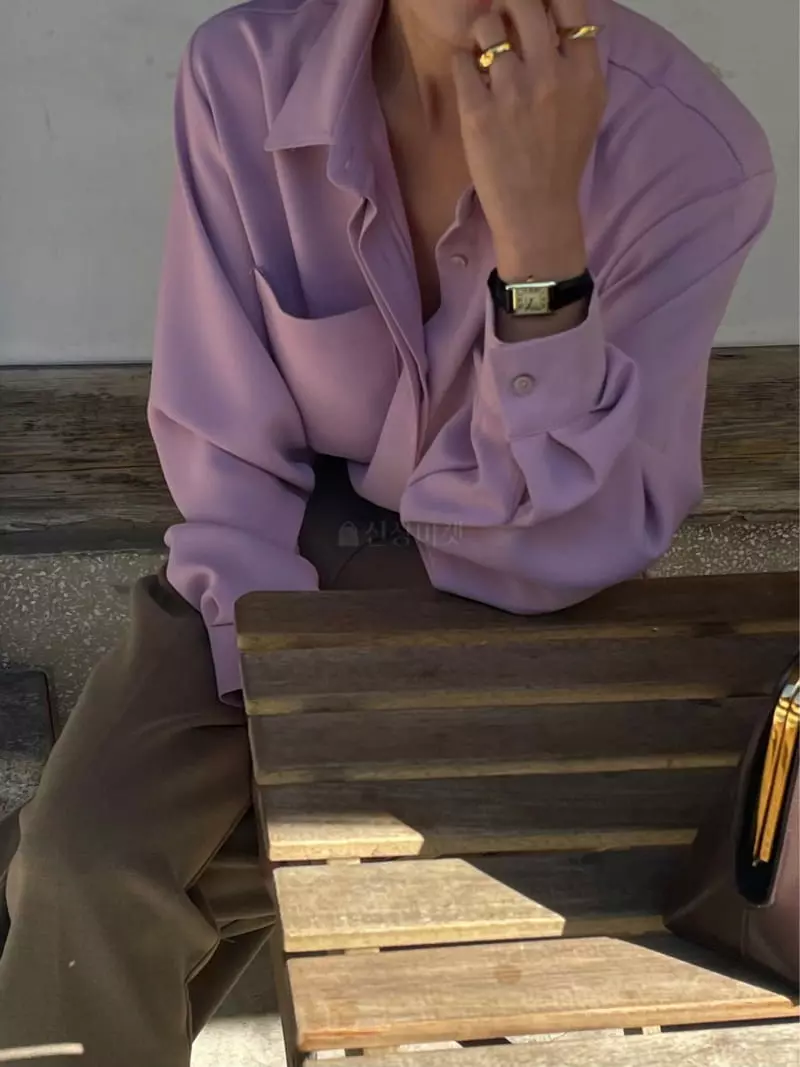 Plat - Korean Women Fashion - #vintagekidsstyle - Low Pocket Blouse - 6