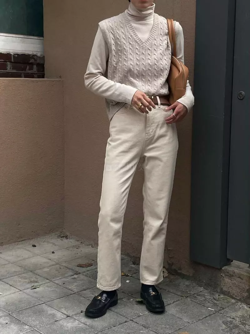 Plat - Korean Women Fashion - #womensfashion - Cream Pants - 11