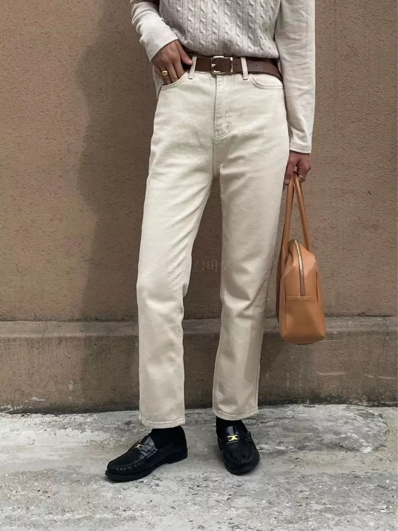 Plat - Korean Women Fashion - #womensfashion - Cream Pants - 9