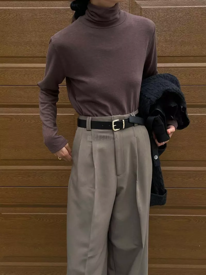 Plat - Korean Women Fashion - #womensfashion - Angora Turtleneck Tee - 2