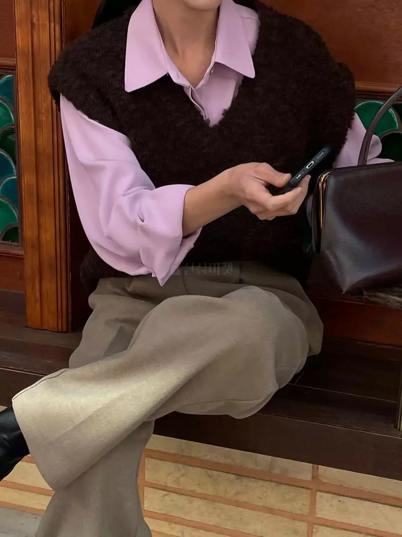 Plat - Korean Women Fashion - #womensfashion - Alpaca Bookle Vest