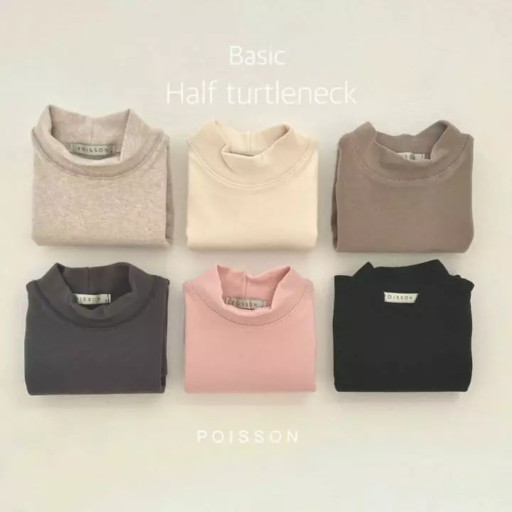 Poisson - Korean Children Fashion - #kidzfashiontrend - Winter Half Turtleneck Tee - 9