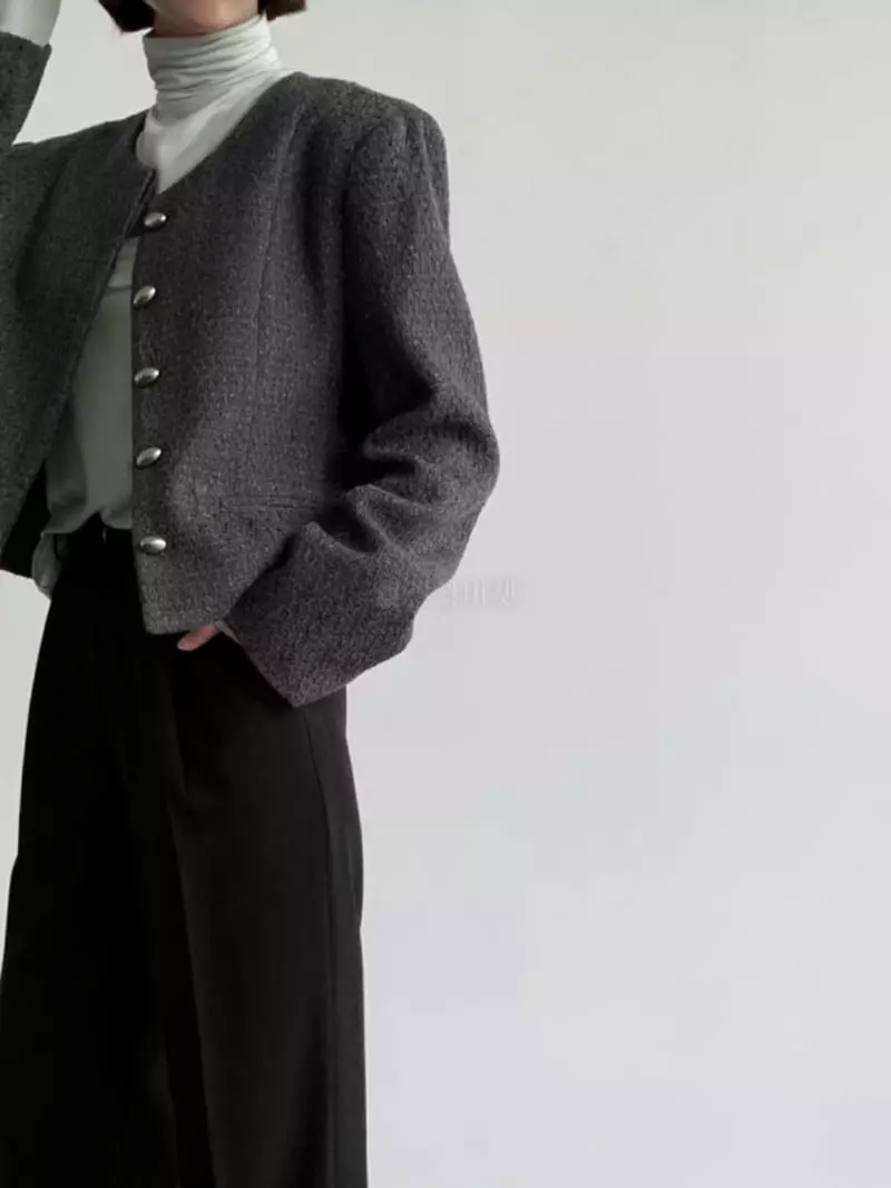 Project View - Korean Women Fashion - #momslook - Hidden Twid Jacket - 2