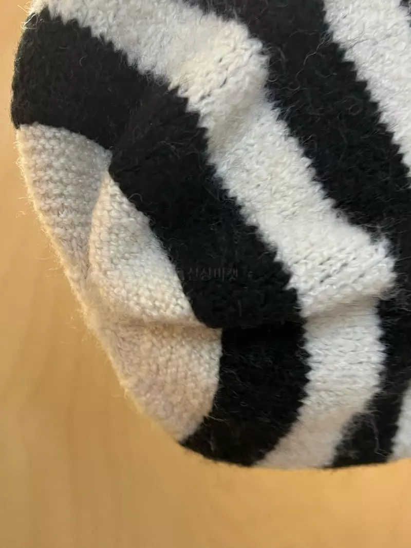 Project View - Korean Women Fashion - #momslook - Stripes Knit Beanie
