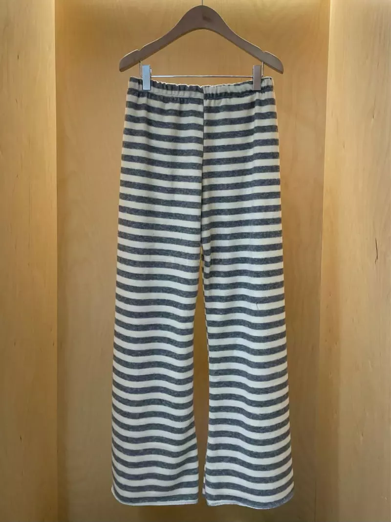 Project View - Korean Women Fashion - #momslook - Stripes Fleece Pants