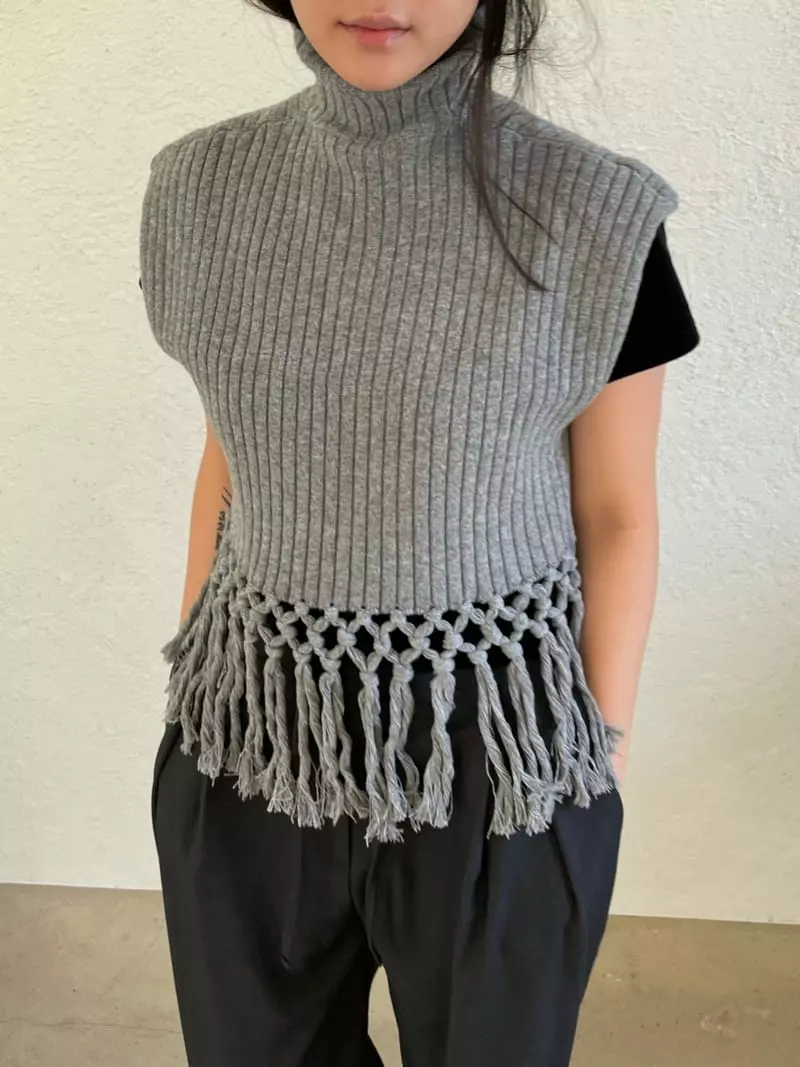 Project View - Korean Women Fashion - #momslook - Cashmere Tasle Knit Tee - 4