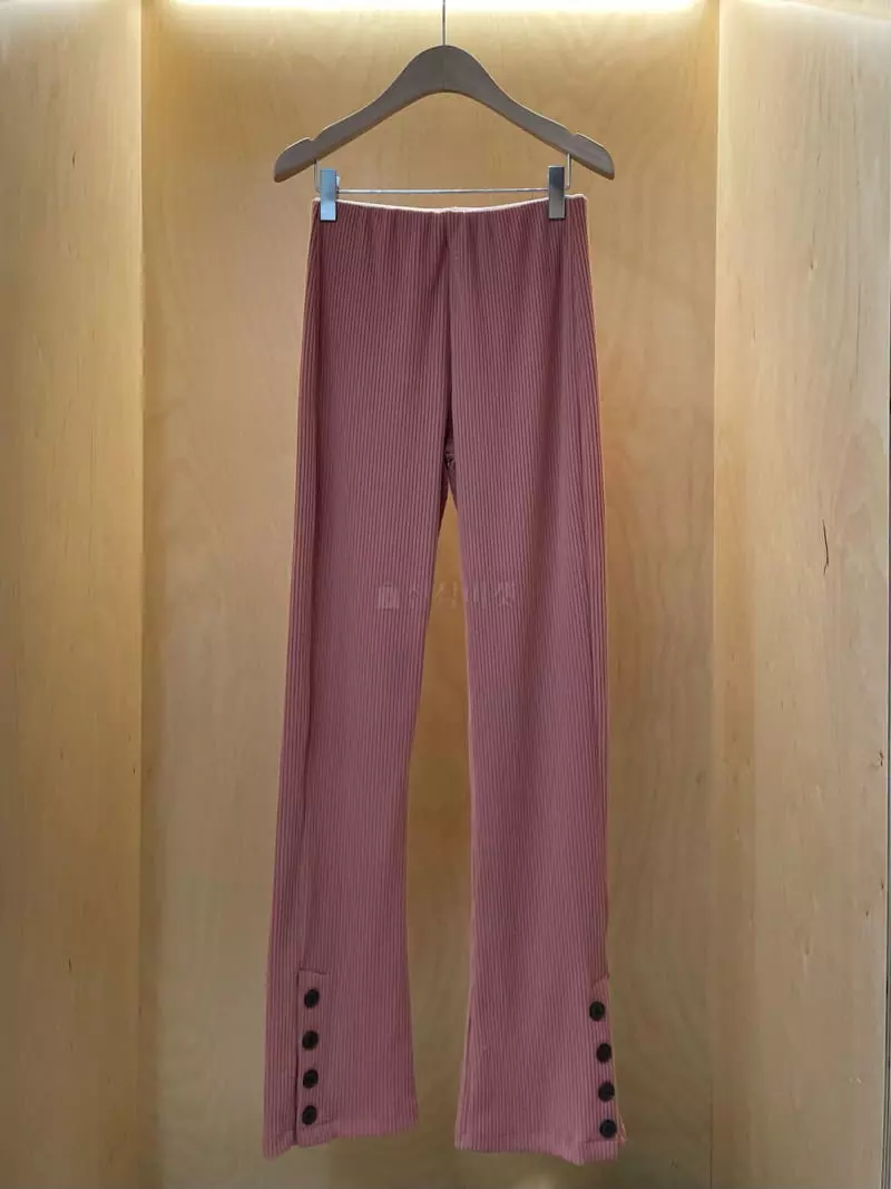 Project View - Korean Women Fashion - #womensfashion - Button Rib Pants