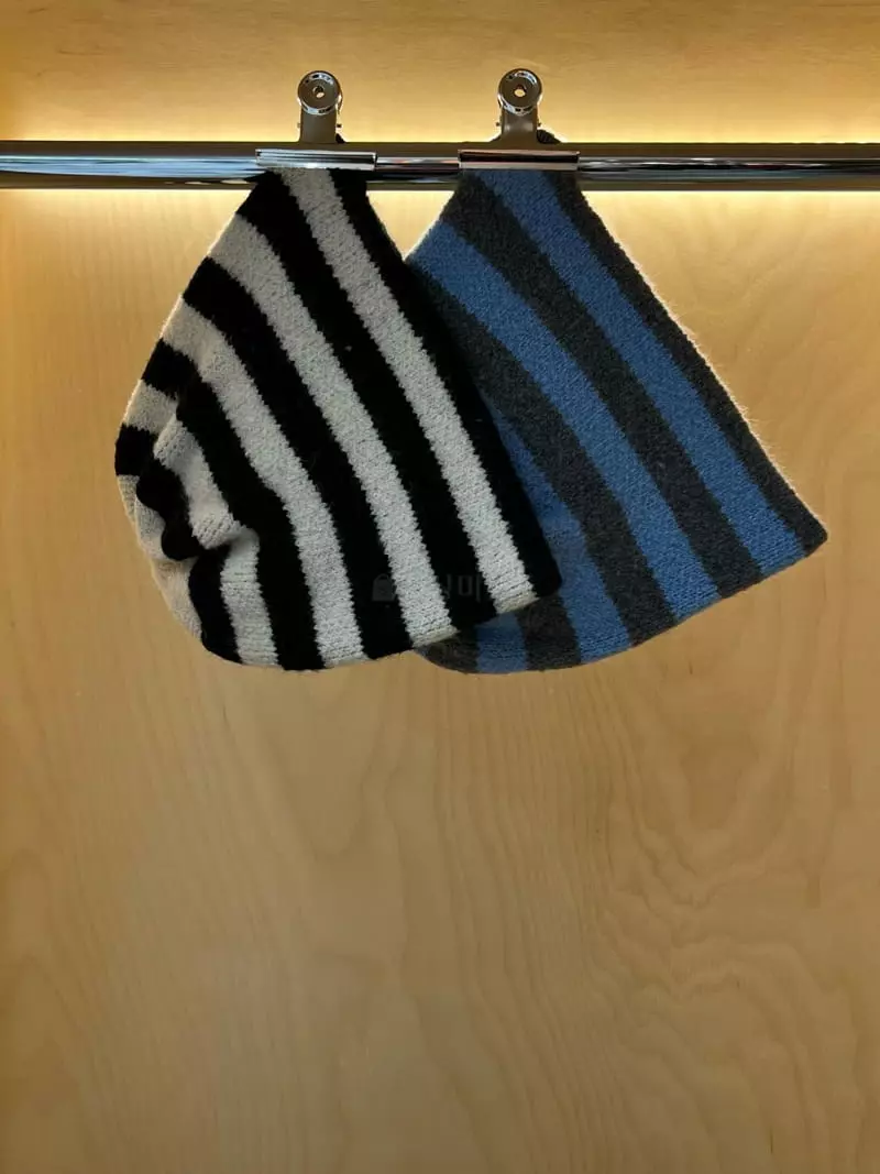 Project View - Korean Women Fashion - #womensfashion - Stripes Knit Beanie - 3