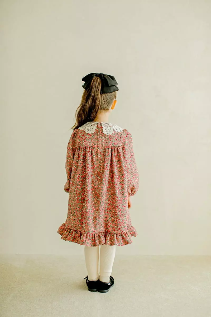 Pudding - Korean Children Fashion - #childrensboutique - Big Collar One-piece - 5