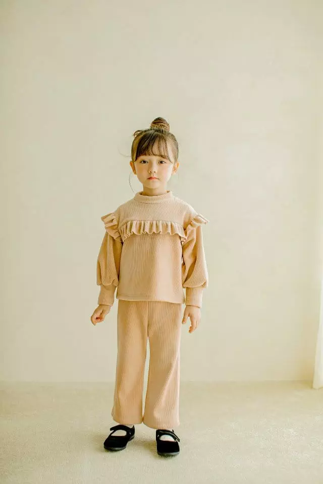 Pudding - Korean Children Fashion - #childrensboutique - Winter Sinsang Top Bottom Set - 2