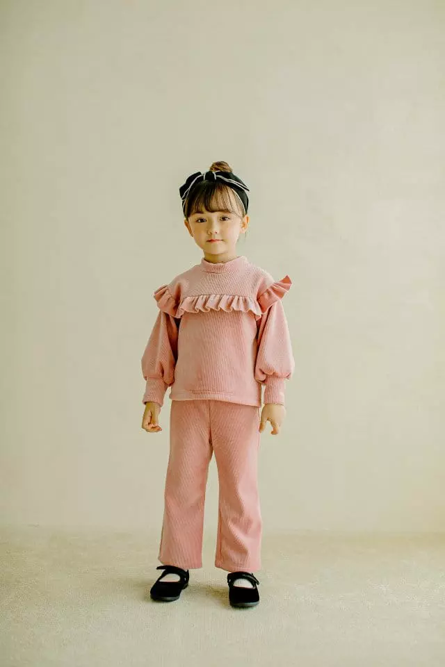 Pudding - Korean Children Fashion - #designkidswear - Winter Sinsang Top Bottom Set - 3