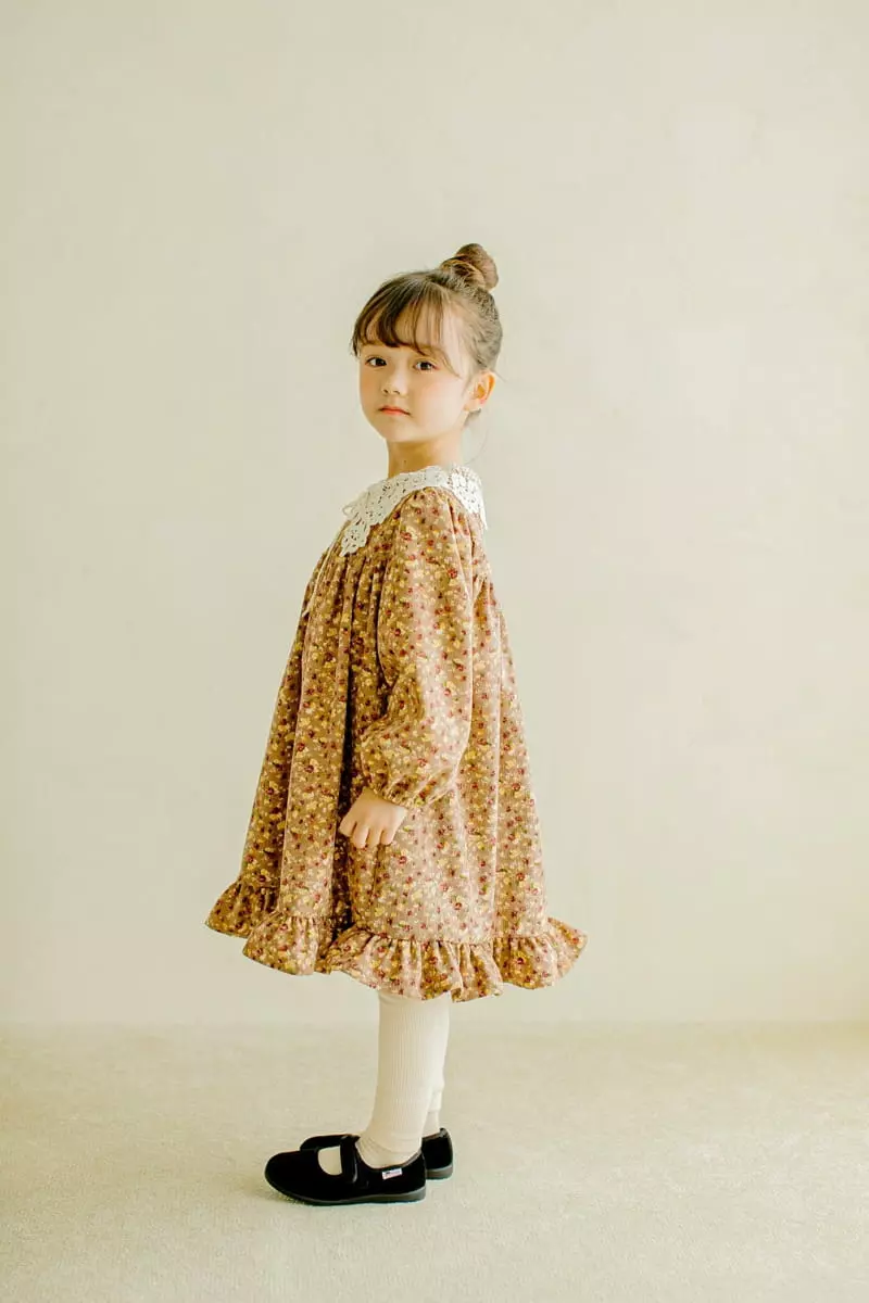 Pudding - Korean Children Fashion - #discoveringself - Big Collar One-piece - 7
