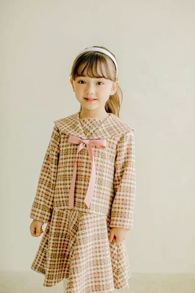 Pudding - Korean Children Fashion - #discoveringself - Ribbon One-piece - 5