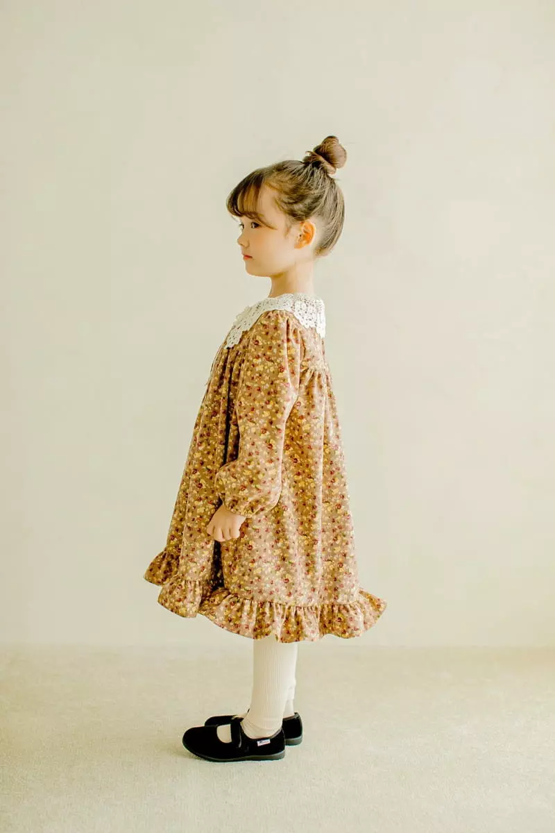 Pudding - Korean Children Fashion - #fashionkids - Big Collar One-piece - 8