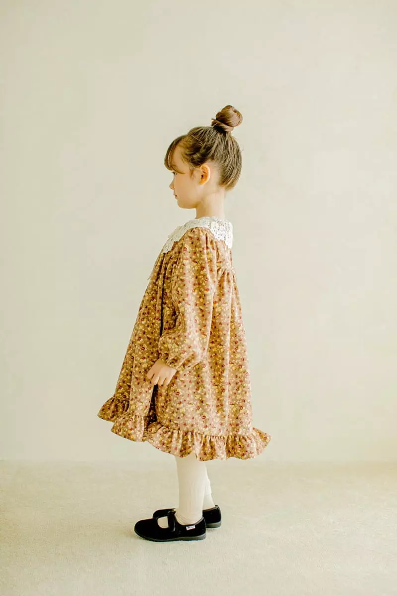 Pudding - Korean Children Fashion - #kidsshorts - Big Collar One-piece - 9
