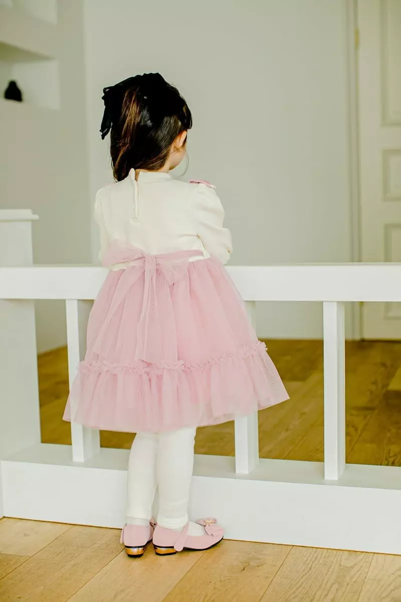 Pudding - Korean Children Fashion - #kidsshorts - Velvet One-piece - 5