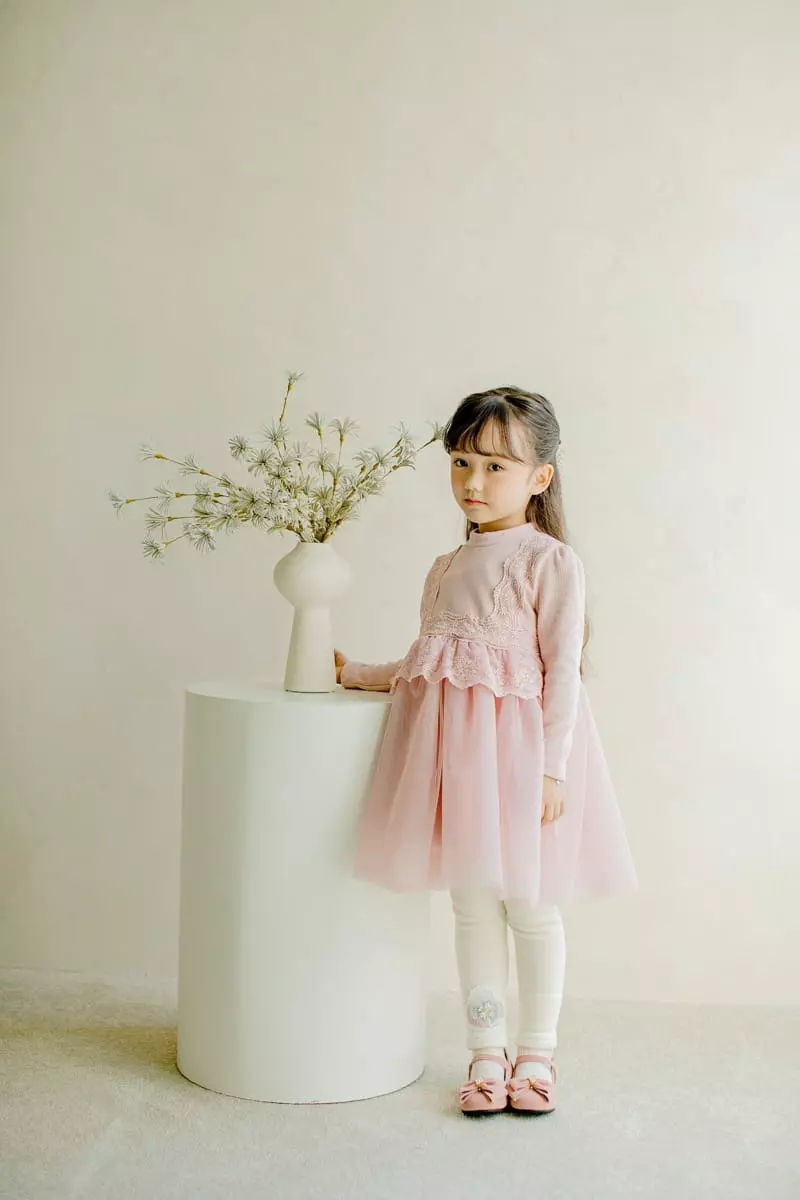Pudding - Korean Children Fashion - #fashionkids - Lace One-piece - 4