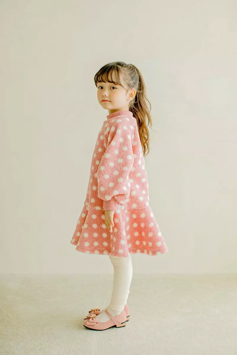 Pudding - Korean Children Fashion - #kidsshorts - Dot One-piece - 3