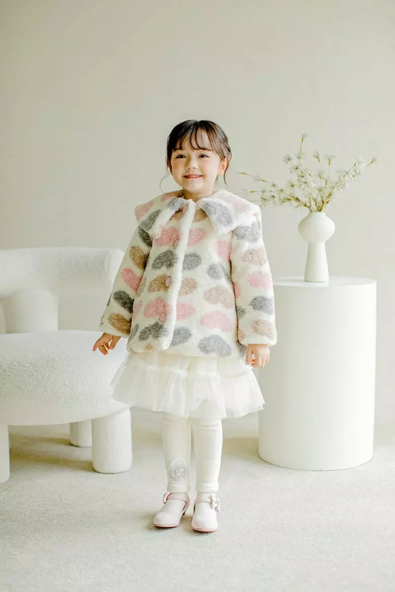 Pudding - Korean Children Fashion - #kidsshorts - Heart Coat